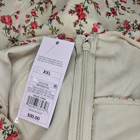 Wild Fable Floral Mini Dress XXL - Picture 6 of 7